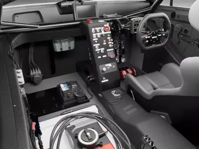 Generic Race Car Interior Based on GT3 and GT300 Low-poly 3D model