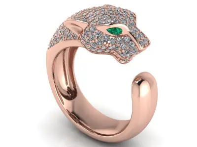 Panther Ring - DIFERENT SIZES 3D print model