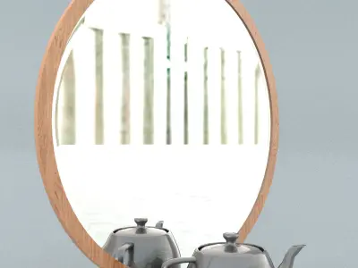 laos Round Mirror Low-poly 3D model