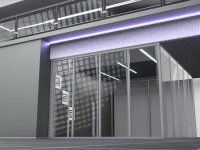 car STUDIO SCENE warehouse 3D future futuristic 3D model