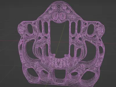 Organic Home shell Exterior  Low-poly 3D model