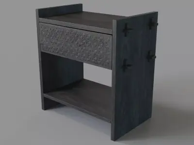 Sure Nightstand Black 3D model