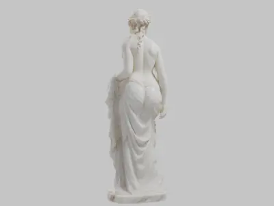 Vintage Marble Statue Figure Roman Goddess Low-poly 3D model
