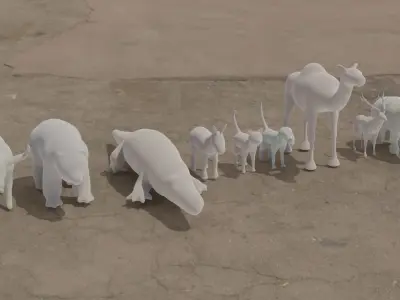 Animals base mesh 3D model