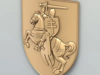 Coat of arms of Belarus Pogonya - type A 3D model