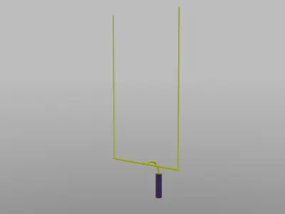 American Football Goal Post Low-poly 3D model