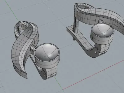 Earrings Berry Cherry  3D print model