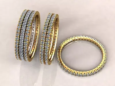  Diamond Band Eternity Ring  2 mm 3D print model