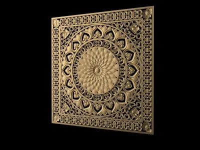 3d panel for Cnc Machine 3D model