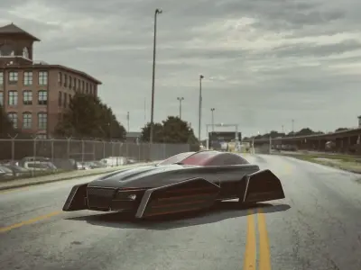 Future Flying Concept Car 3D model