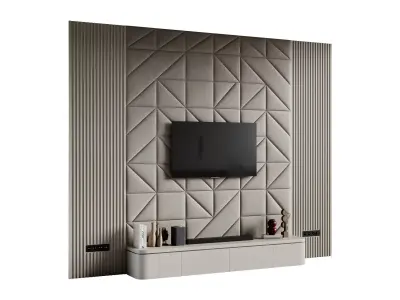 Modern TV Wall 033 3D model
