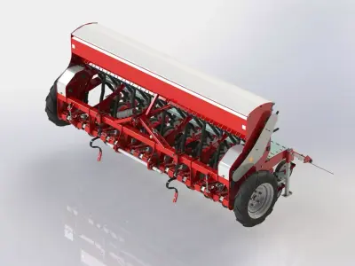 WG 1022 - Mounted mechanical seed drill 3D model