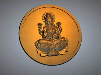 Maa Laxmi ji coin 3D print model