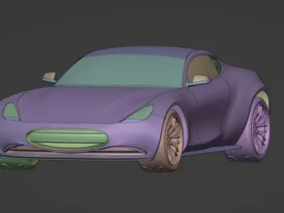 2-Door Sports Coupe Low-poly 3D model