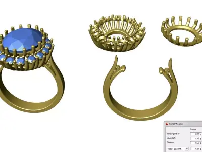 Diana ring 3D print model