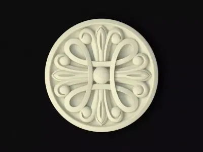 rosette decorative medallion 3D model get