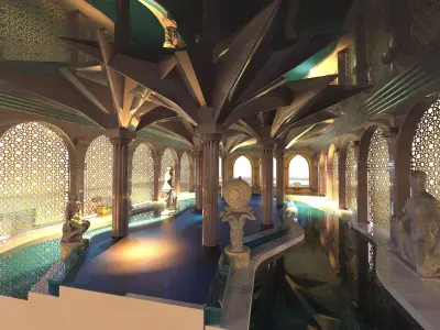 turkish bath roman bath hamam 3D model