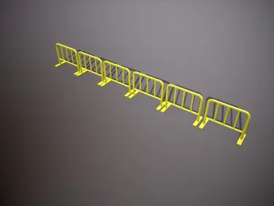 Road paraphernalia set Low-poly 3D model