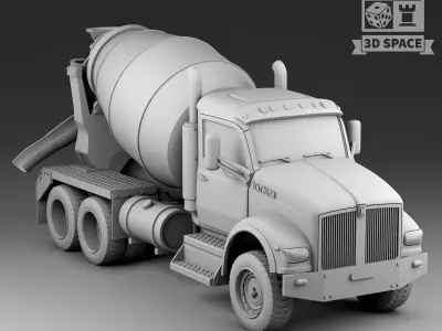 concrete mixer 3D print model
