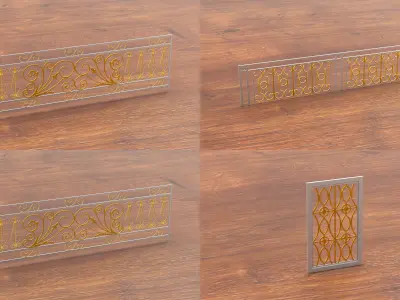 Building Facade Collection 22 pieces 3D model Low-poly 3D model