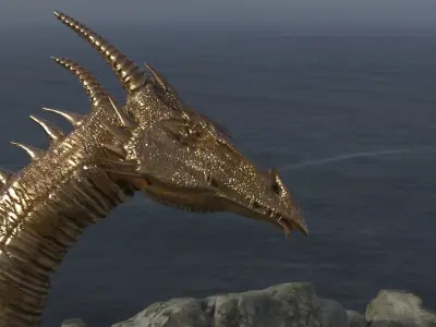 Dragon Tall Fin head 3D model