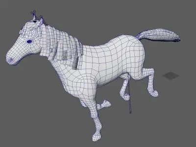 HORSE MODEL WITH 15 ANIMATIONS Low-poly 3D model