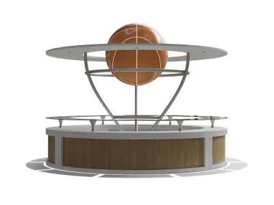 reception for the sports complex Low-poly 3D model