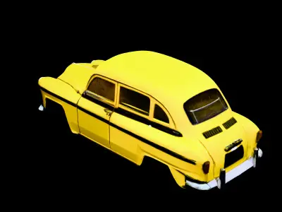 Classic Yellow Taxi 3D Model Low-poly 3D model from CGTrader