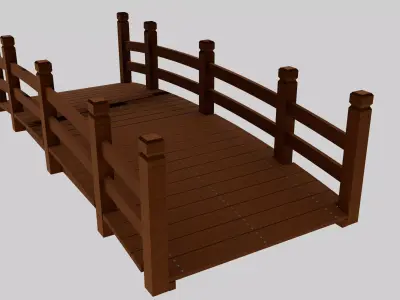 Wooden Bridge 3D model