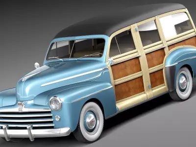 F48 Woody Station Wagon 3D model