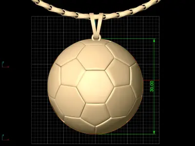 Soccer Football Pendant jewelry  Silver Gold  Print 3D print model
