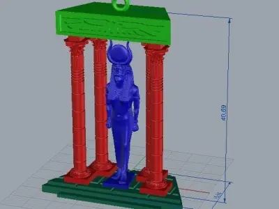 Firaun egyption gold or selver  3D print model