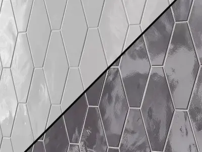 Manchester Hexagon  Ceramic Tile 3D model