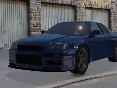 Nissan Skyline Low-poly 3D model