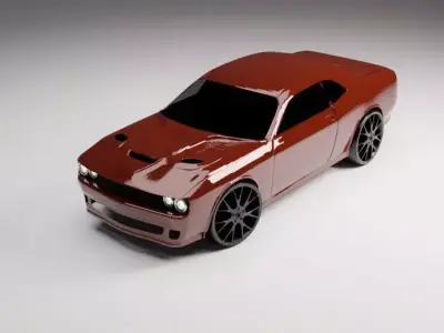 Dodge challenger 3D model 3