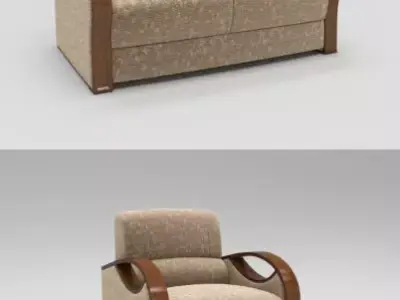 Modern luxury sofa 3D model
