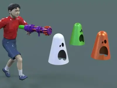 Ghost buster game Free 3D model