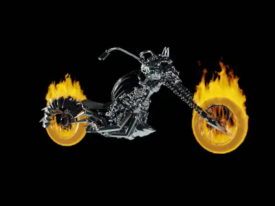 Ghost Rider Motorcycle or Motorbike 3D Model 3D model