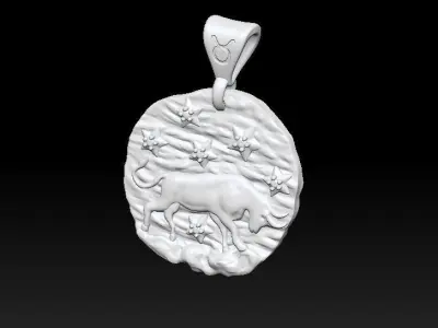 Horoscope Taurus pendant 3D print model