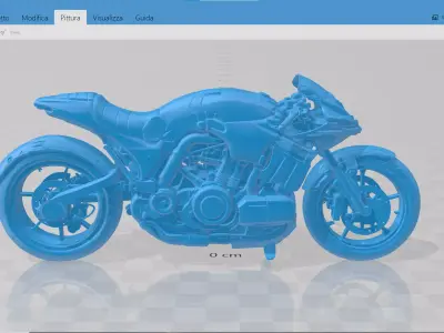Sport Motorcycle STL 3D print model