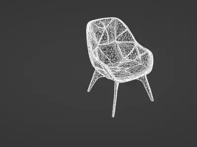 Geometric Designer Chair Modern Luxury Seating   3D model