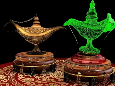Chinese magic lamp  3D model
