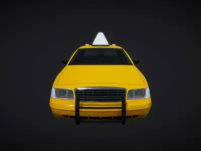 Car Taxi 01 3D model