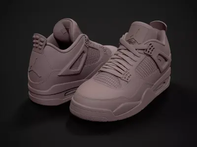Air Jordan4-retro sneaker-v2-3d printable 3D print model