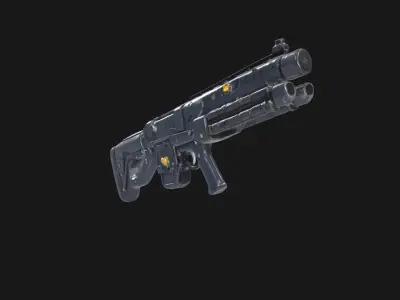 Cyber Plasma Rifle Decorative Sci-Fi Model Low-poly 3D model