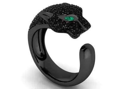 Panther Ring - DIFERENT SIZES 3D print model