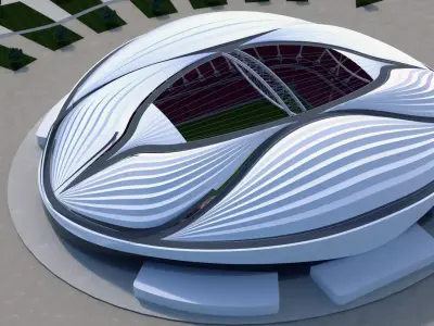 Aljanoub Stadium Qatar 2022 World cup 3D model