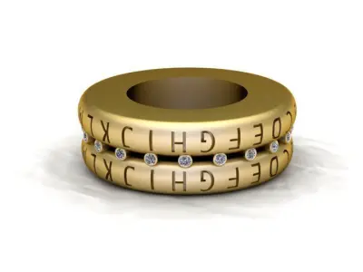 Luxury Puzzle Ring 3D print model