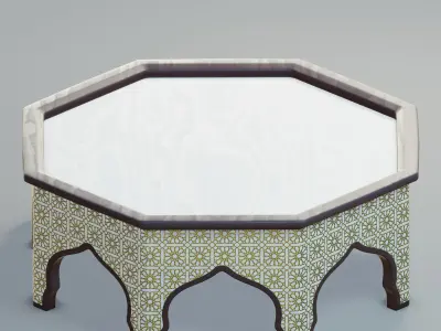  Arabic octagonal table  3D model