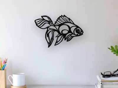 Fish Wall Art 3D print model 2